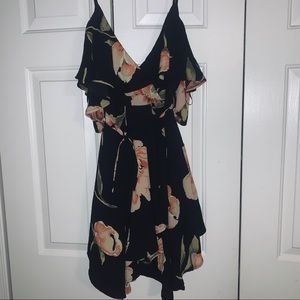 Hello Molly black floral mini dress